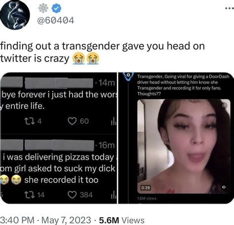 transgender doordash head|Transgender, Going viral for giving a DoorDash driver head。